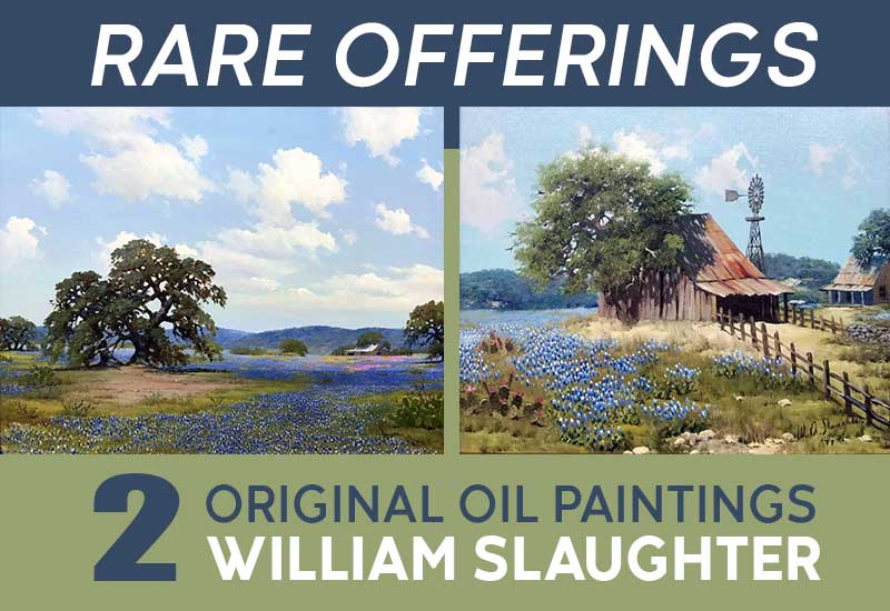 TWO Original Paintings by Prominent Painter William Slaughter Now Available at Dutch Art Gallery in Dallas