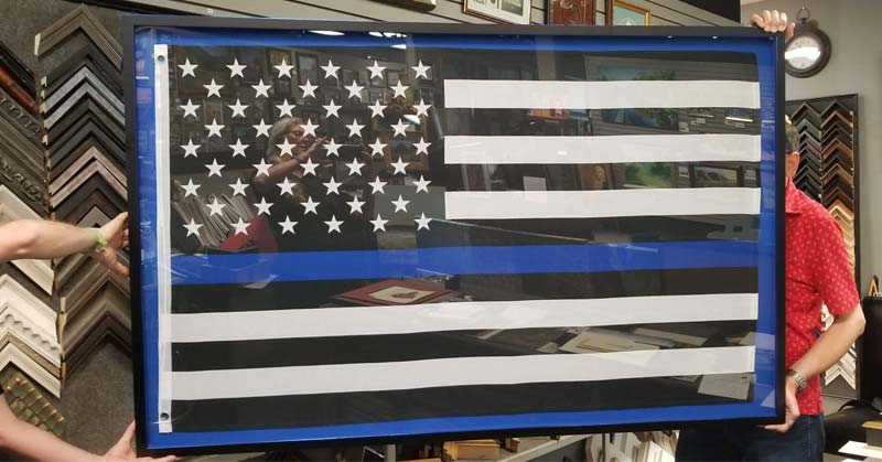 FRAMING PROJECT: Back The Blue Flag