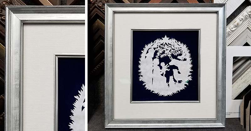 FRAMING PROJECT: Christmas Paper Silhouette