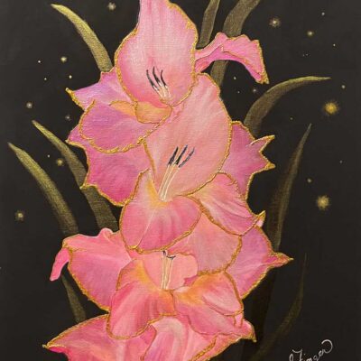Pink Gladiola by Gail Finger